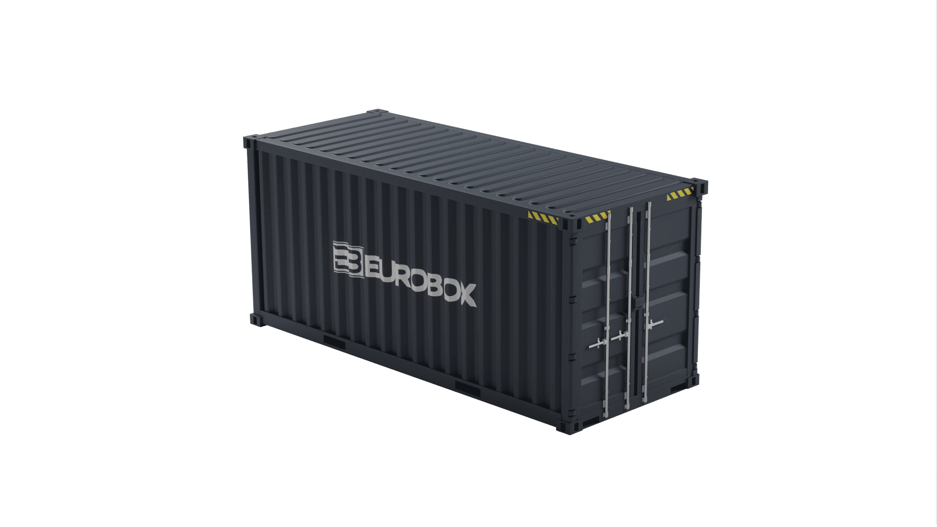 Container 20 pieds High cube noir Eurobox Lyon