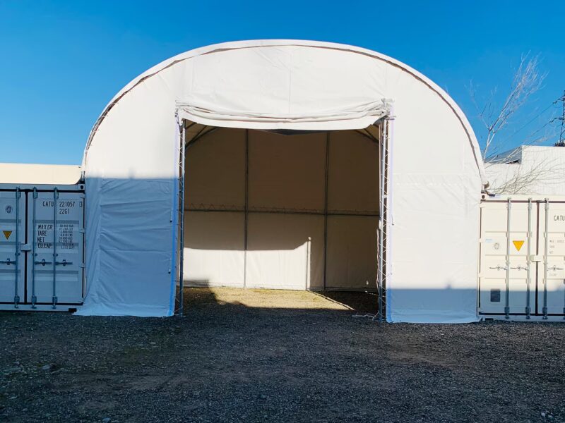 Tunnel de stockage containers, bache blanche, espace supplémentaire Eurobox, accessoires containers