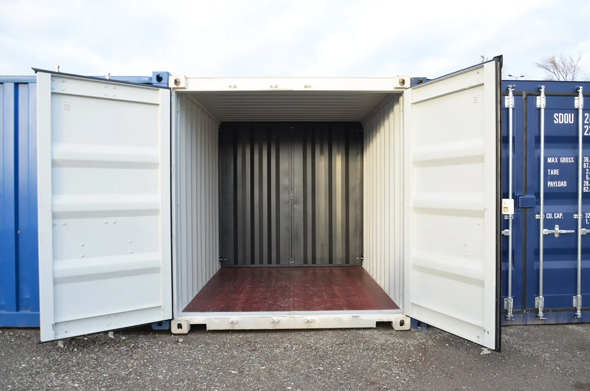 Parois de séparation pour conteneur, Séparation de container double porte