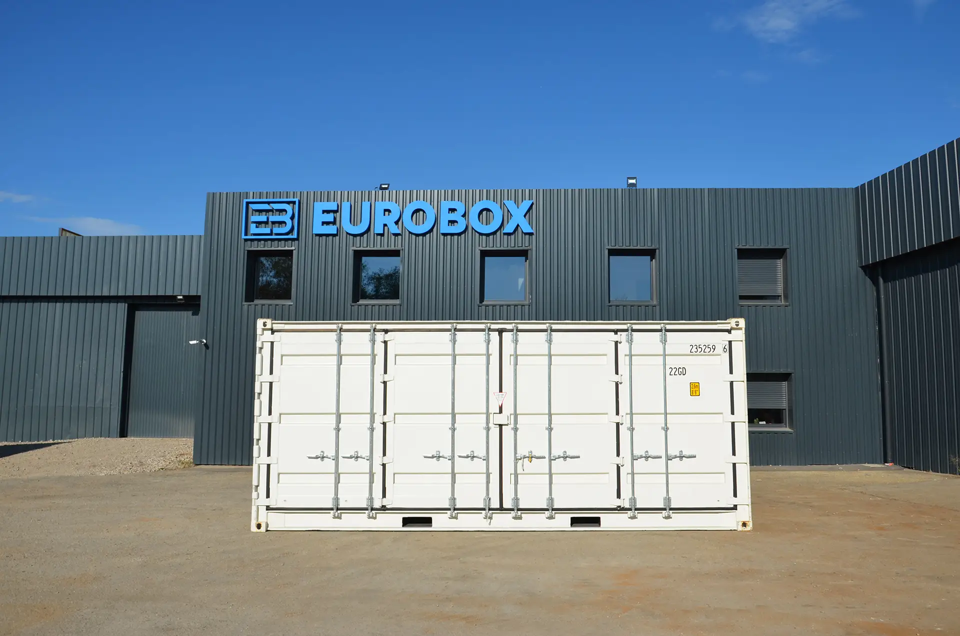 Conteneur blanc neuf open side, acheter un container neuf, eurobox vendeur de container sur DIjon