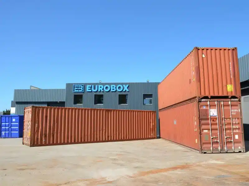 Container 40pieds high cube occasion couleur brique, conteneur occasion second vie,