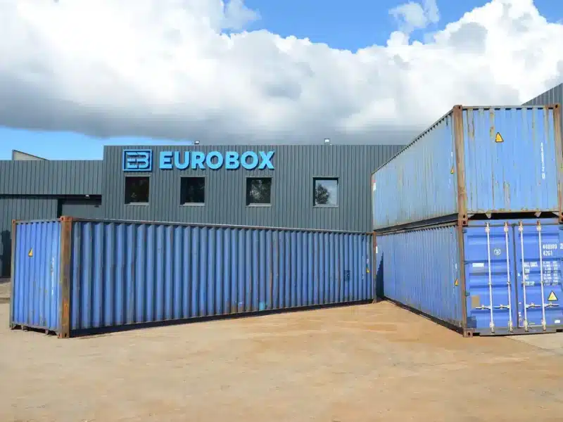 Conteneur 40pieds d'occasion bleu, photos d'un container d'occasion pour acheter un container