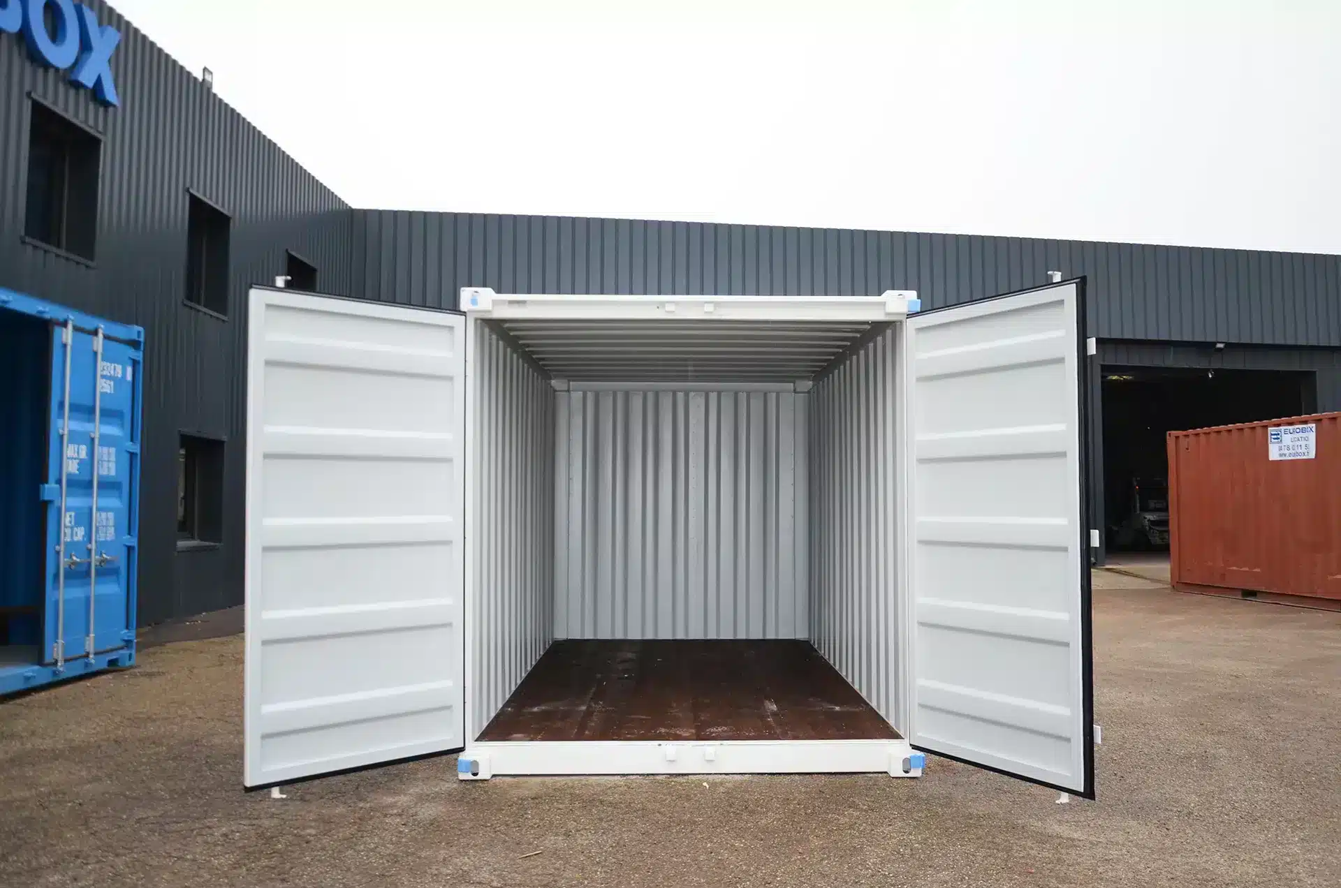 Conteneur de stockage 15pieds blanc neuf, petit container de stockage lyon,